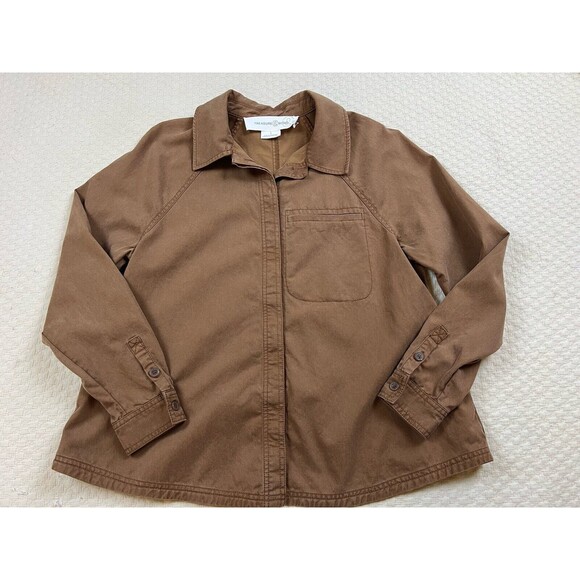 Treasure‎ & Bond Oversized Utility Shirt Safari Button Up | Brown | Womens Small - Picture 3 of 16